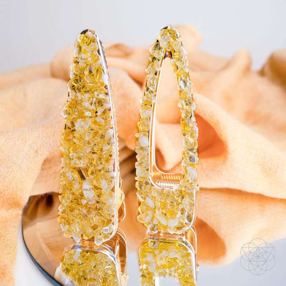 Crown of Prosperity - Citrine Hair Clips (2 pieces)