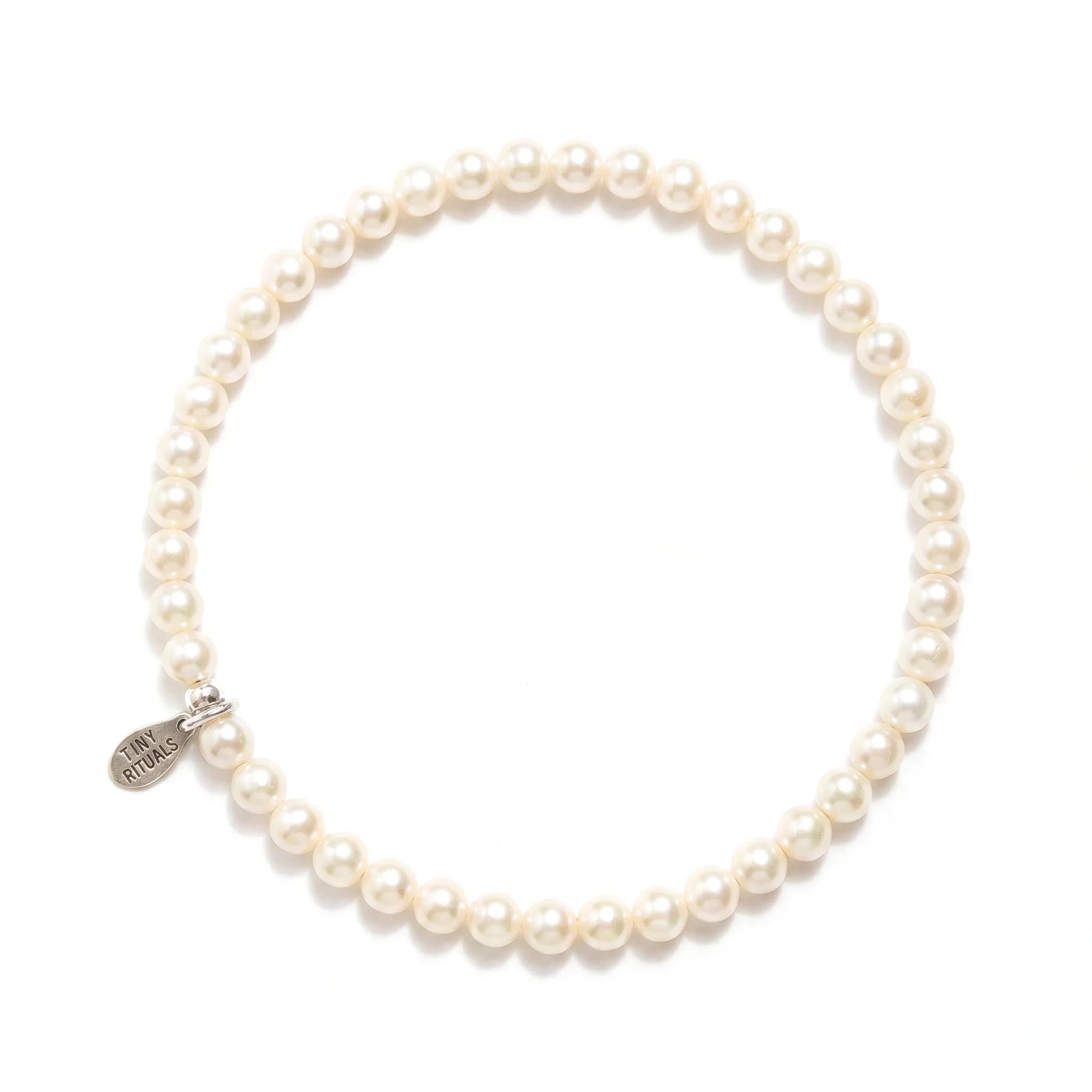 Natural Freshwater Seed Pearl Energy Bracelet - Pink