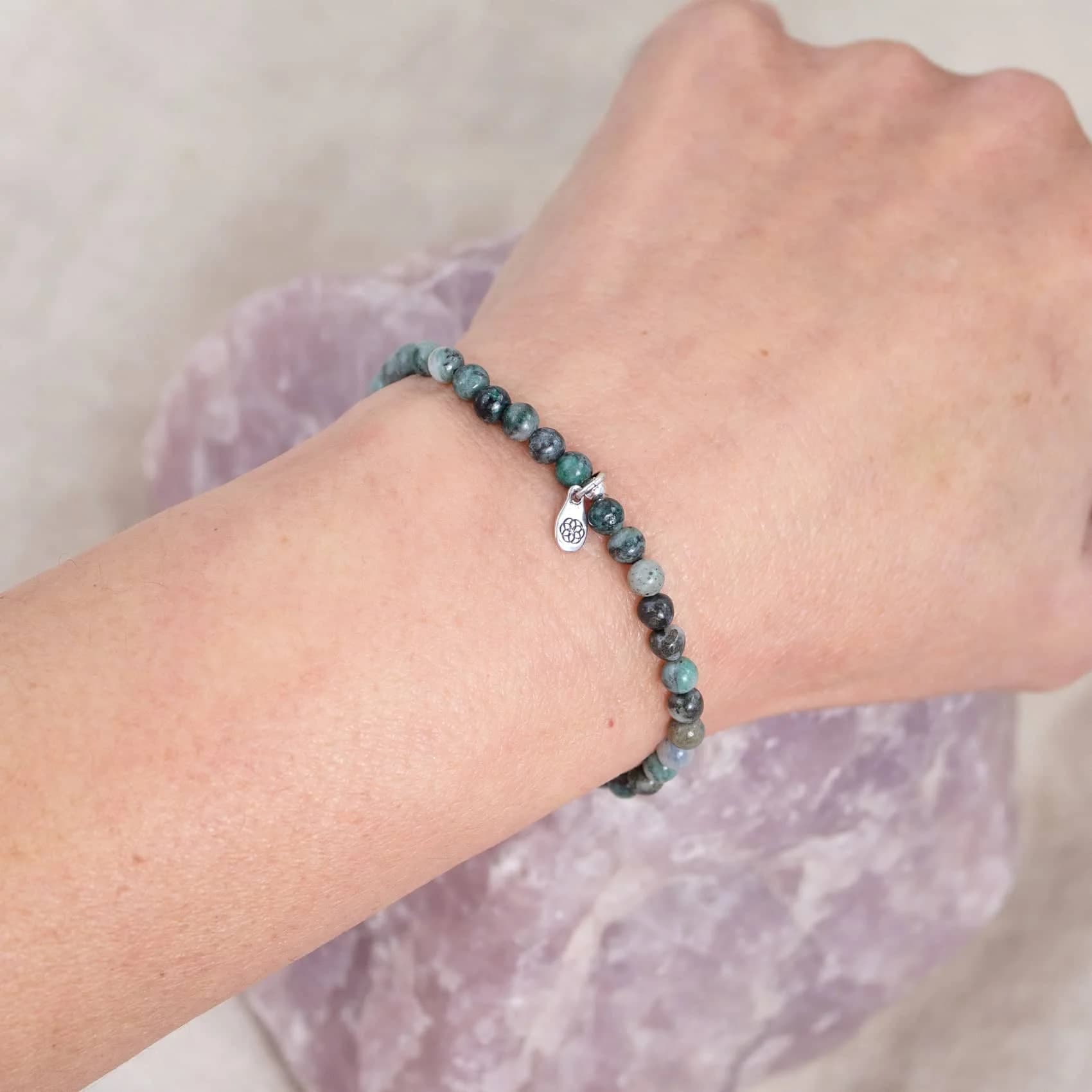 Green Pyrite Jade Energy Bracelet