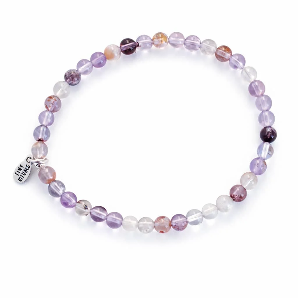 Purple Ghost Amethyst Quartz Energy Bracelet